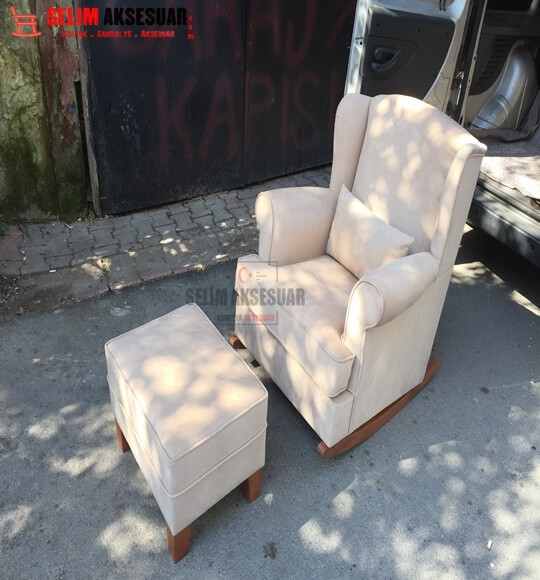 Kayık Sallanır Anne Koltuğu Ceviz Ayak