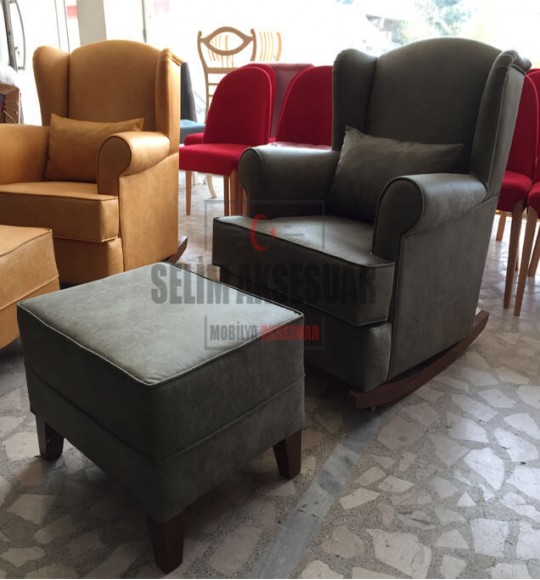Kayık Sallanan Koltuk Haki Yesil
