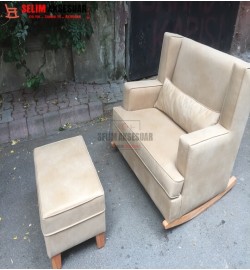Küp Sallanan Koltuk Hardal Naturel Takım Özel Ölçü