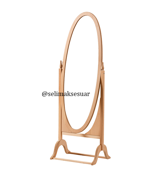Ahşap Oval Boy Aynası